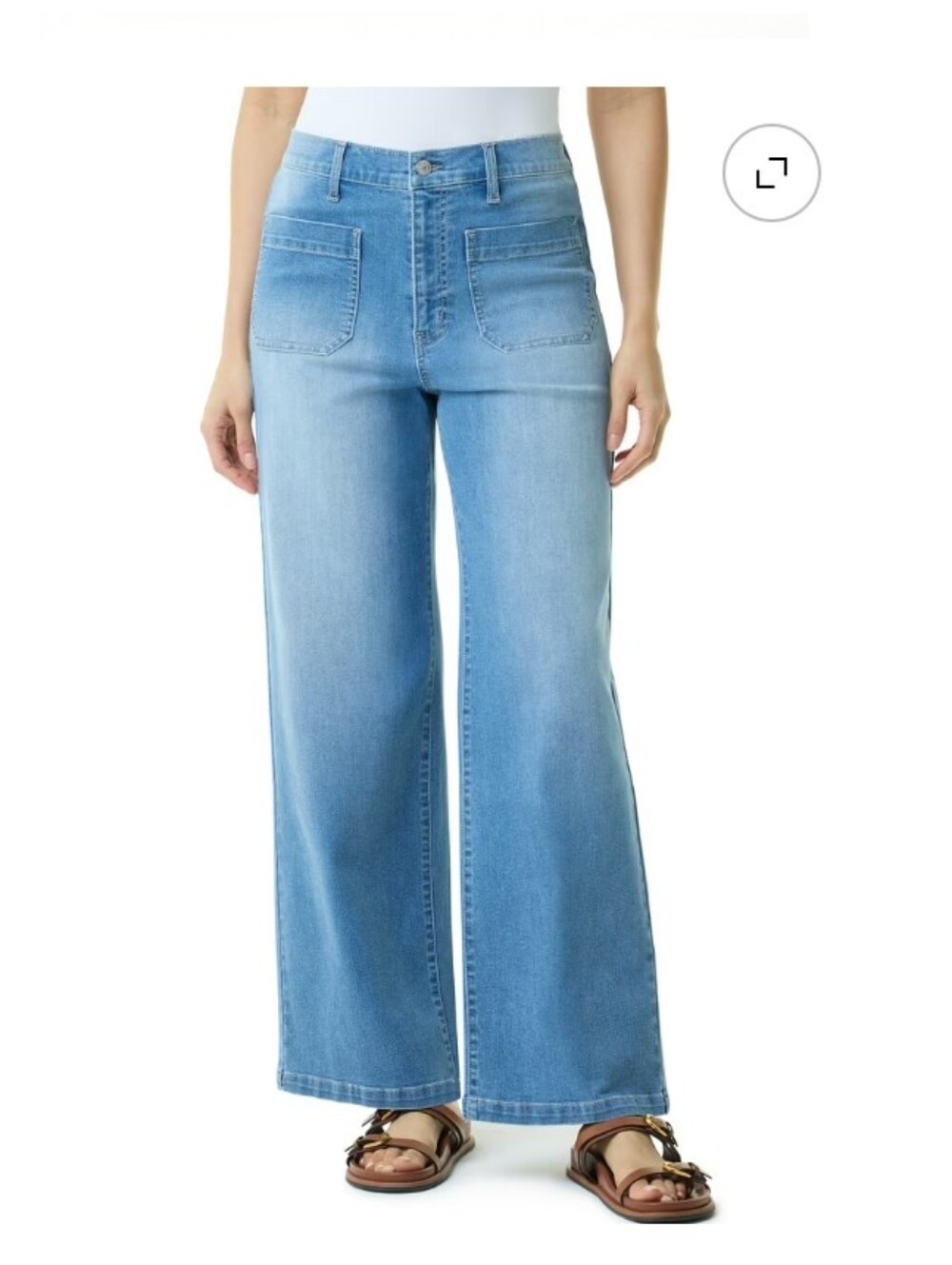 Gloria Vanderbilt Light Wash Wide-Leg High-Rise Women's Jeans